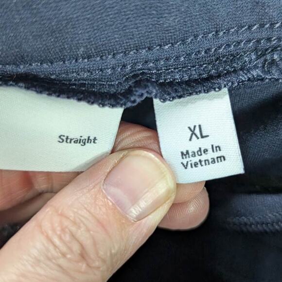 Nine West Pull On Pants Womens XL Navy Straight Ankle Stretch Career Work Preppy - Picture 7 of 10